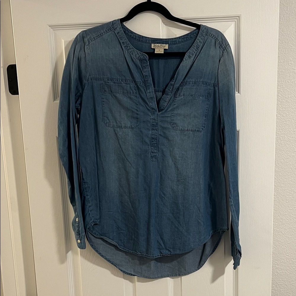 Lucky Brand Blue Denim Blouse